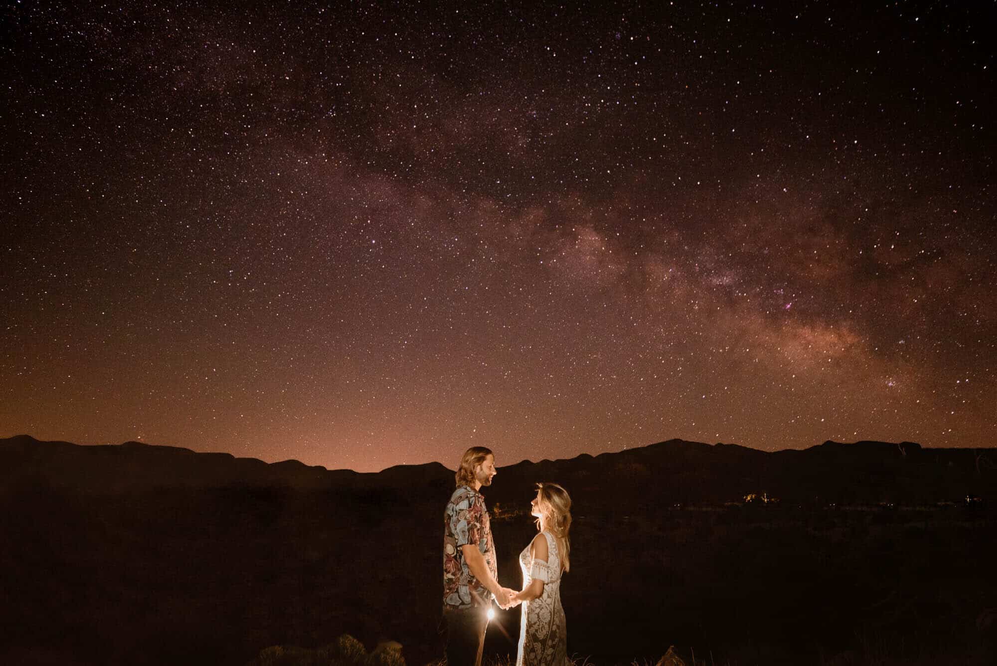 milky way elopement photos