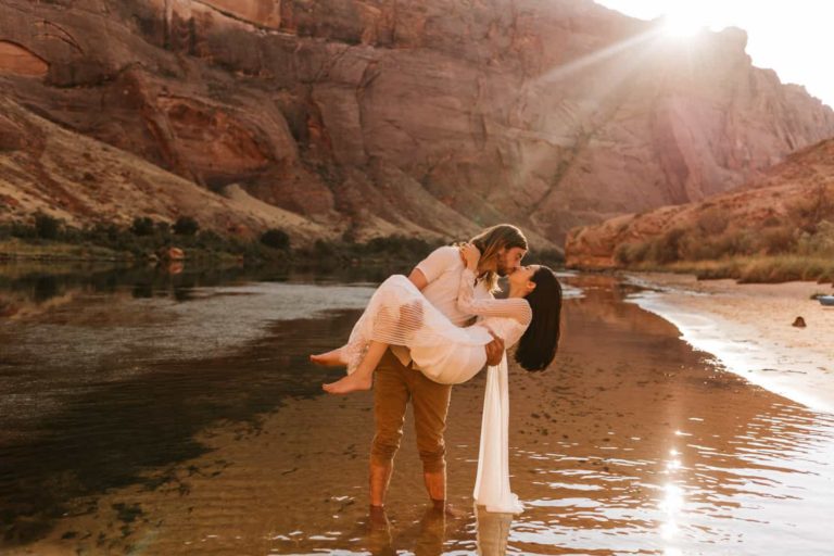 Horseshoe Bend Elopement | Kayaking + Off Road Adventure Wedding