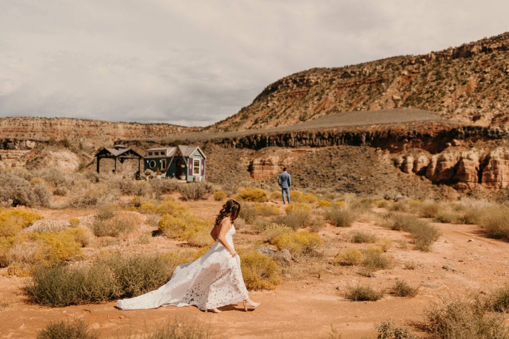 Zion Tiny Oasis elopement on a sunny fall day. 