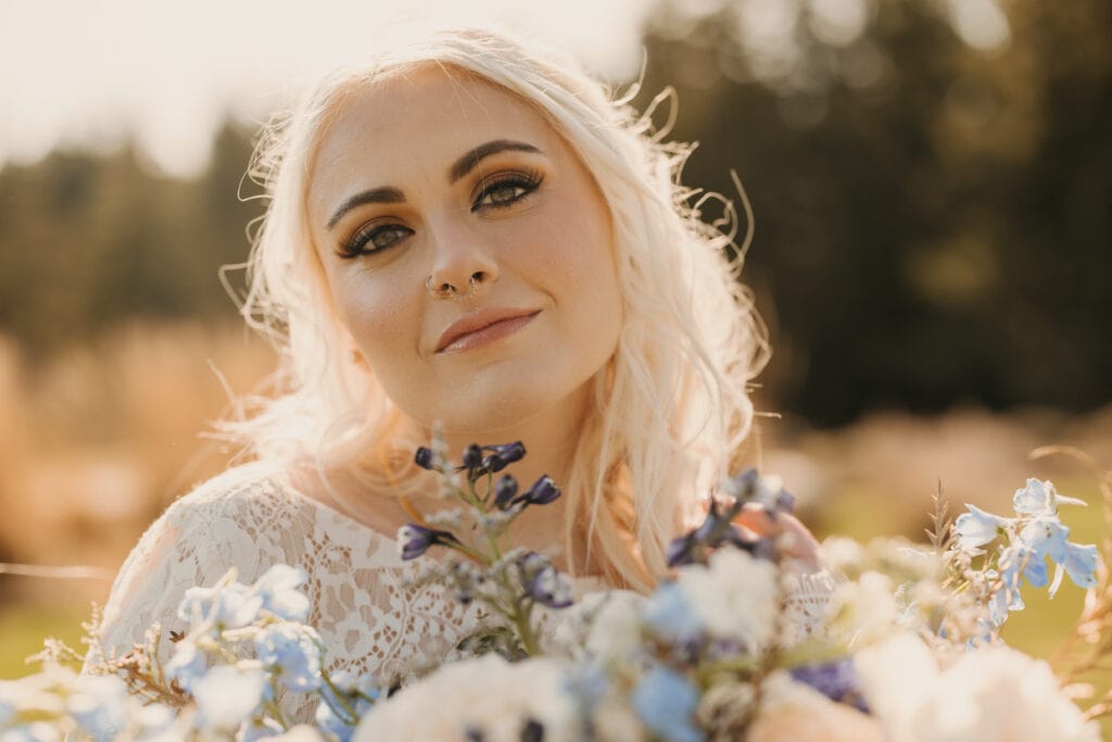 A portrait of the bride.